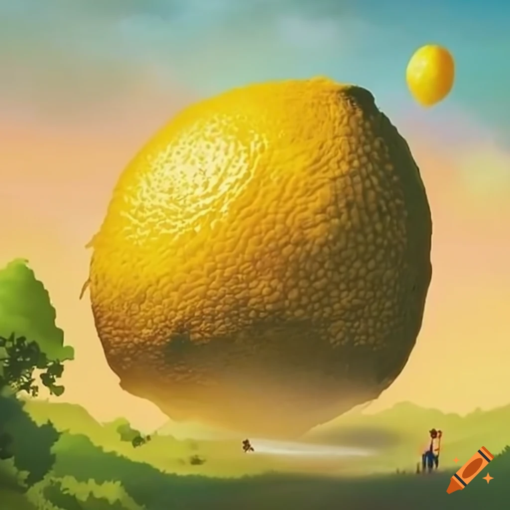 image of a hill covered with giant lemons