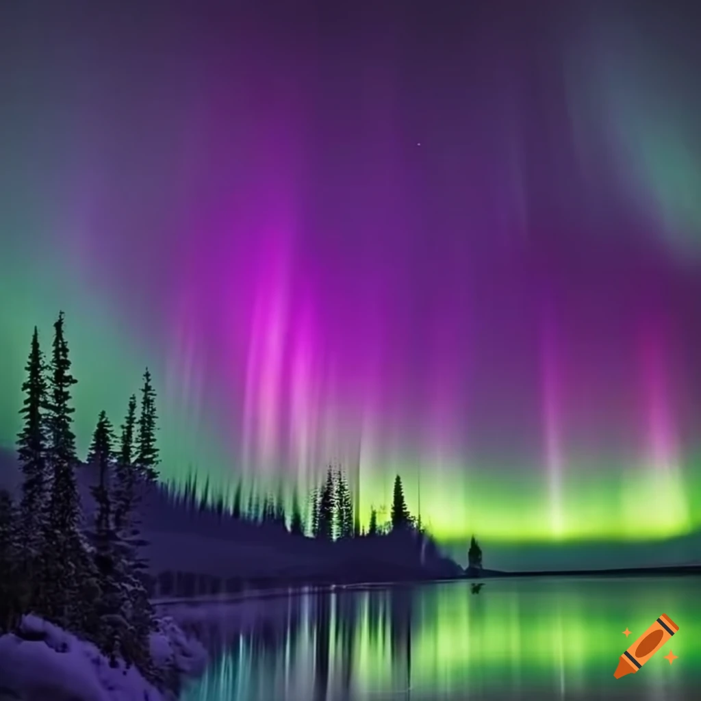 detailed image of Northern lights in Alaska