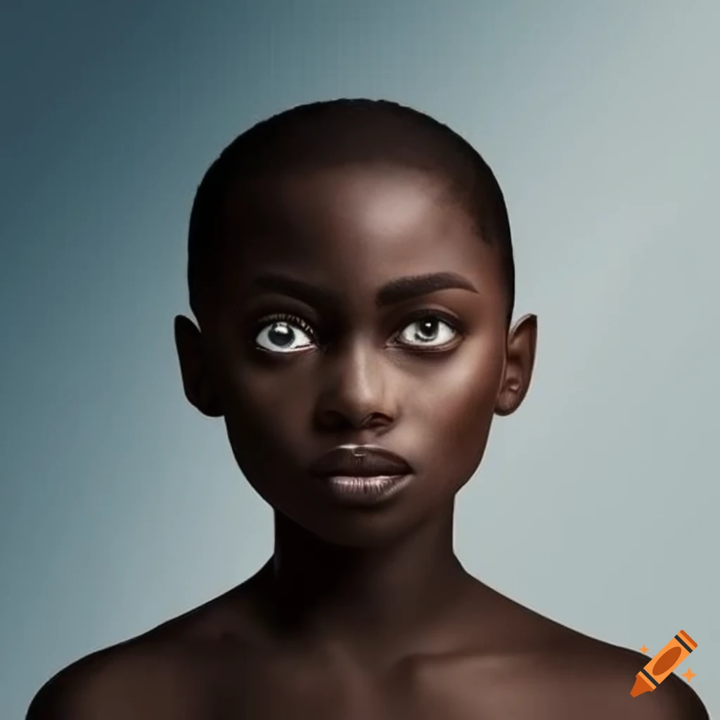 Portrait of a person with dark skin