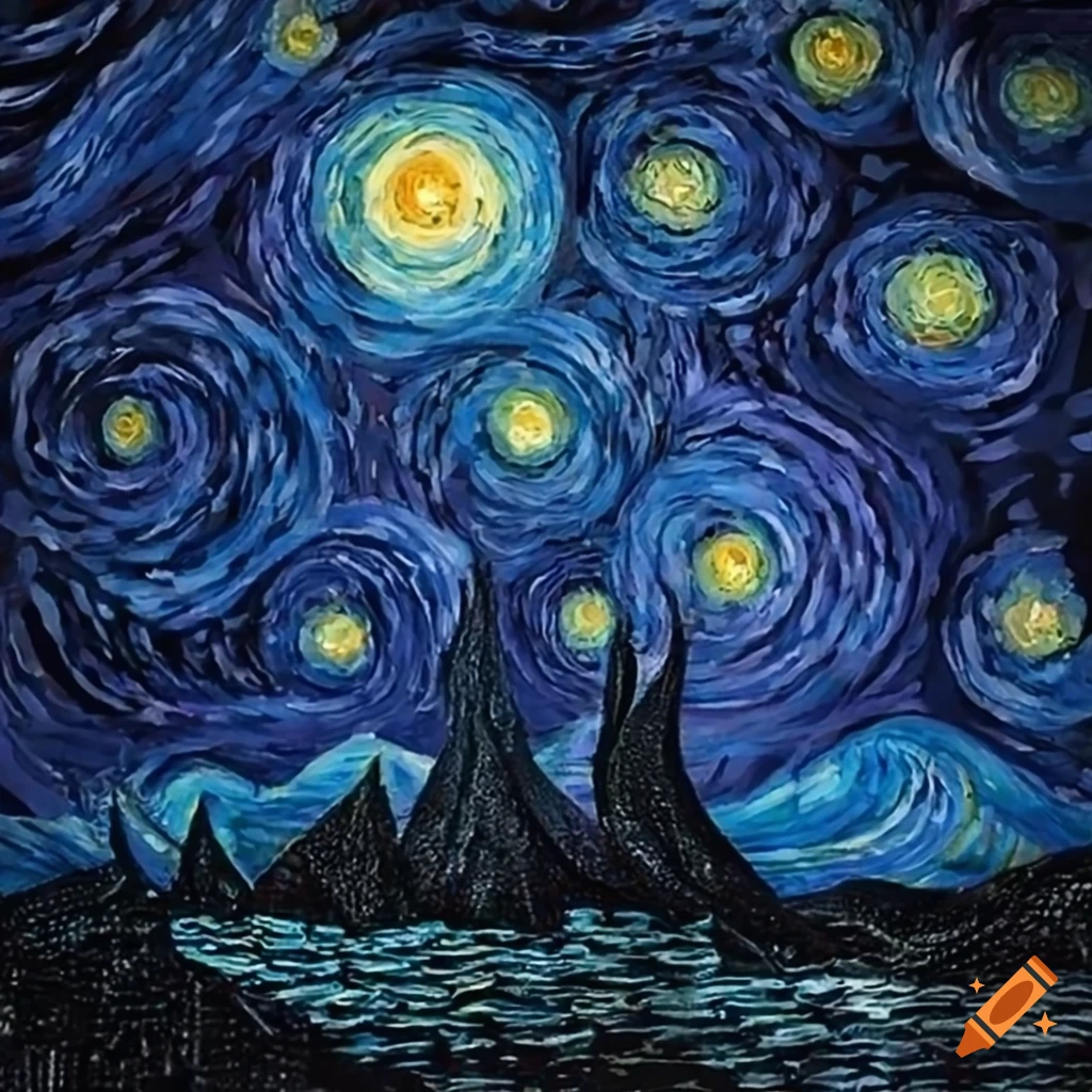 Scrapbook background with starry night theme