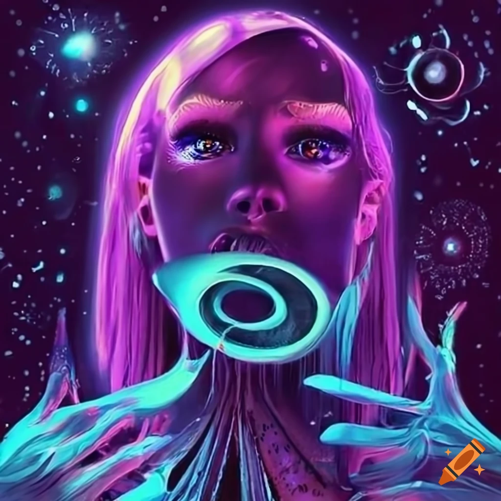 Digital artwork of a vortex girl