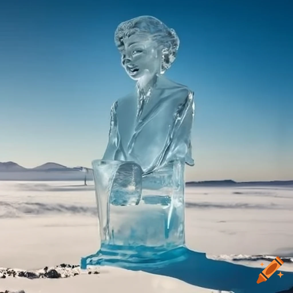 ice sculpture of Eleanor Roosevelt