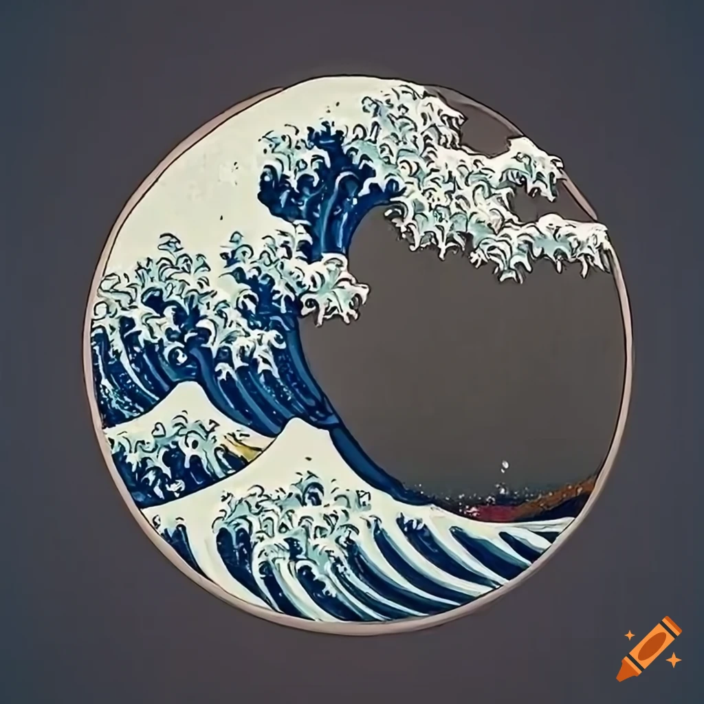 The great wave off kanagawa artwork on Craiyon