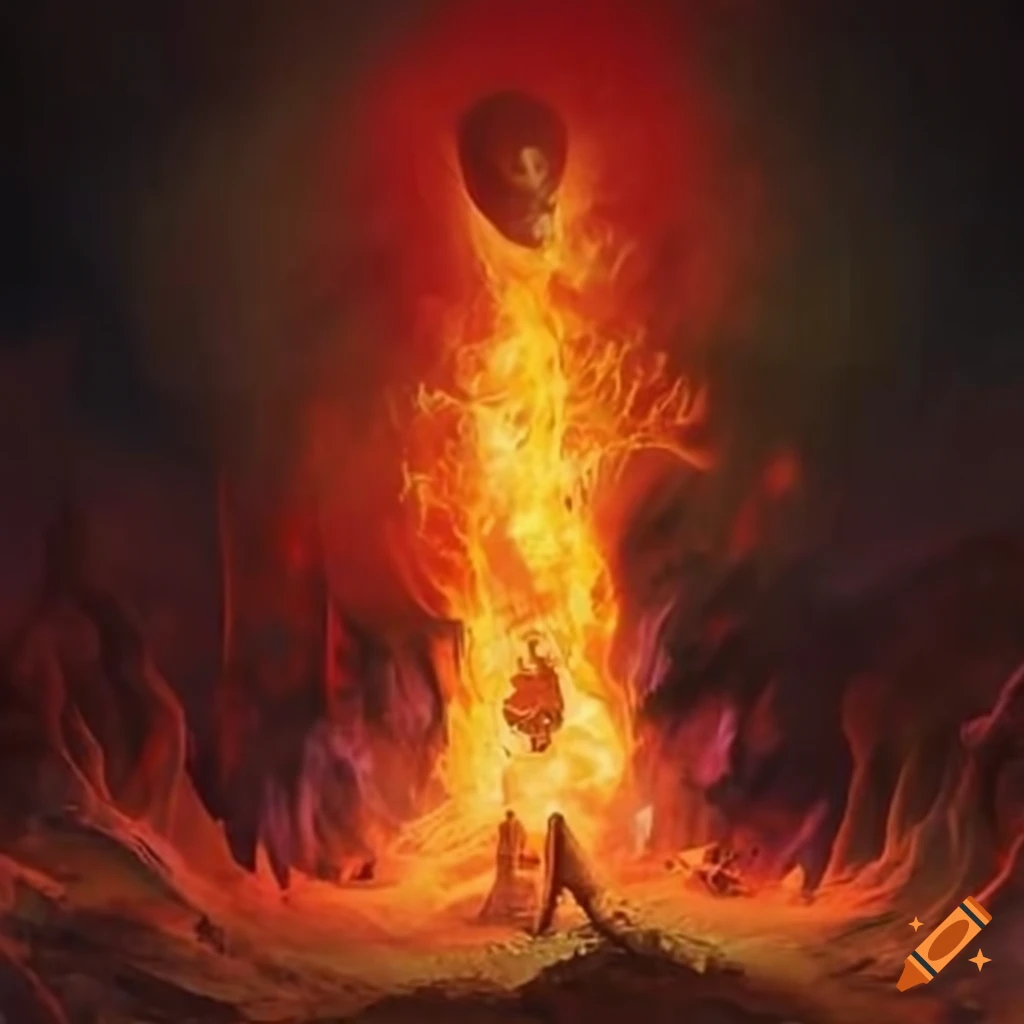 The pillar of fire that led the israelites in the wilderness on Craiyon