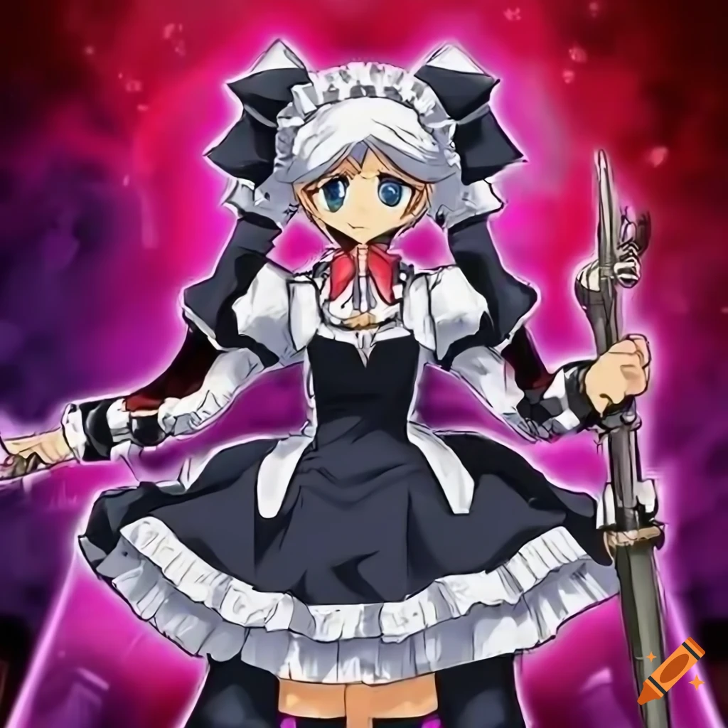 illustration of a female warrior from Yu-Gi-Oh