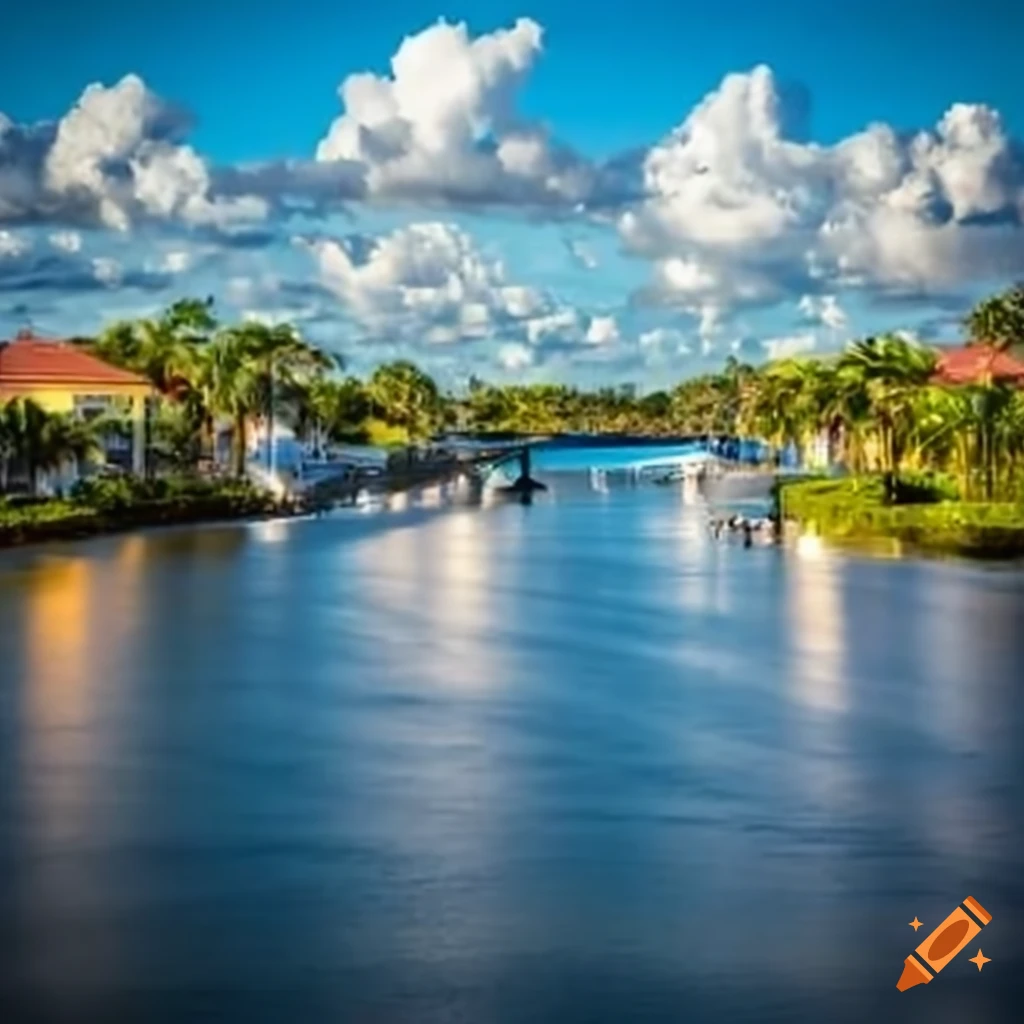 Scenic view of estero florida on craiyon