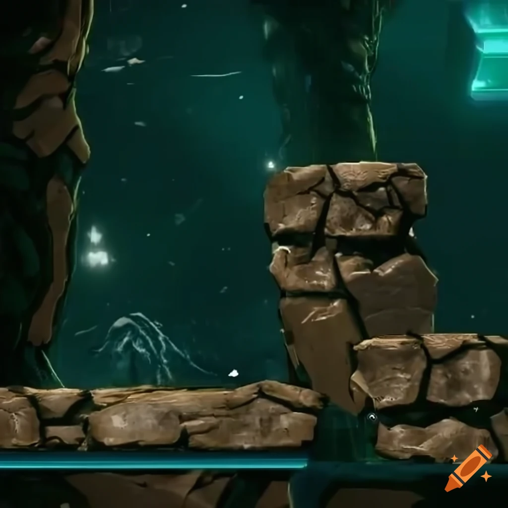 high resolution realistic rock platform tiles for Metroid Dread game