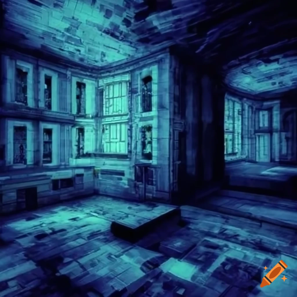 Glitched Artwork Of A Hallway