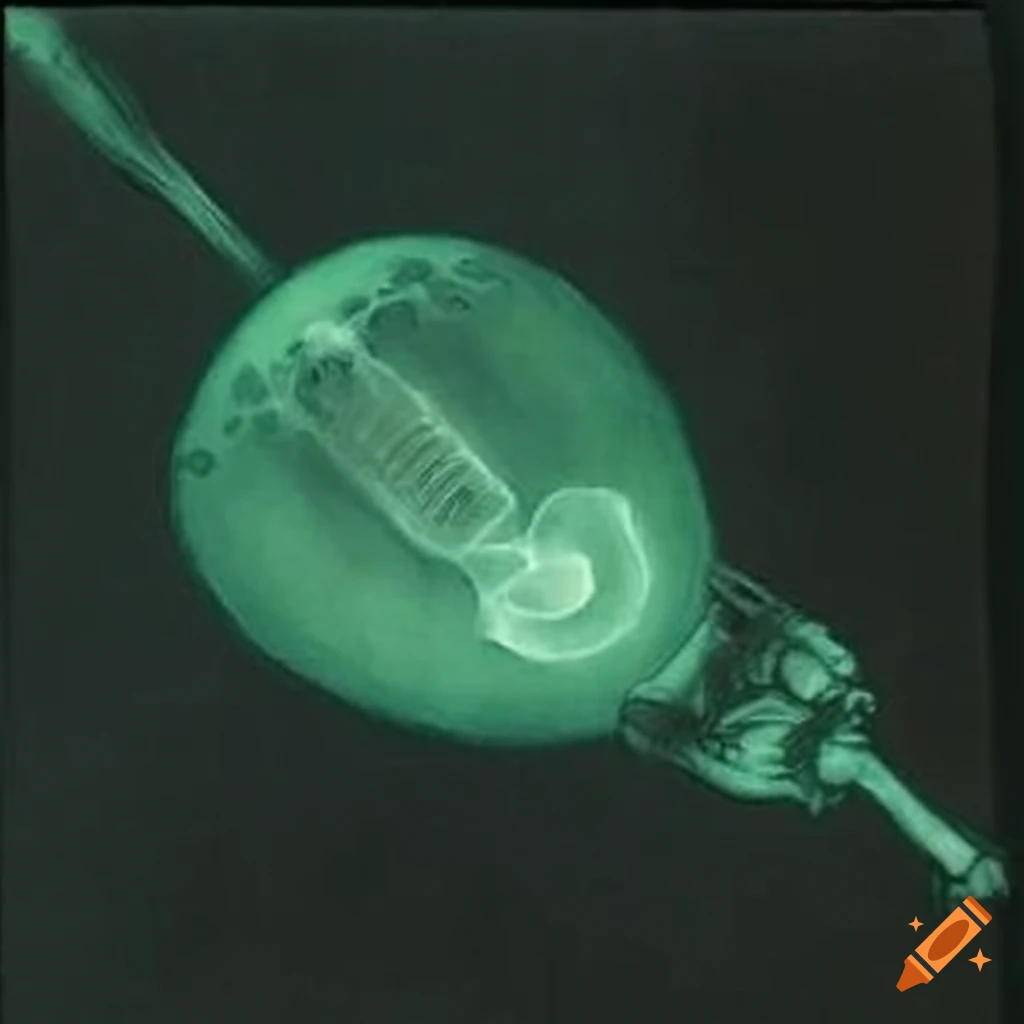 x-ray illustration of an emerald lightbulb