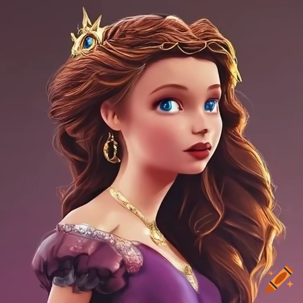 A portrai of belle, disney princess in casual clothes on Craiyon