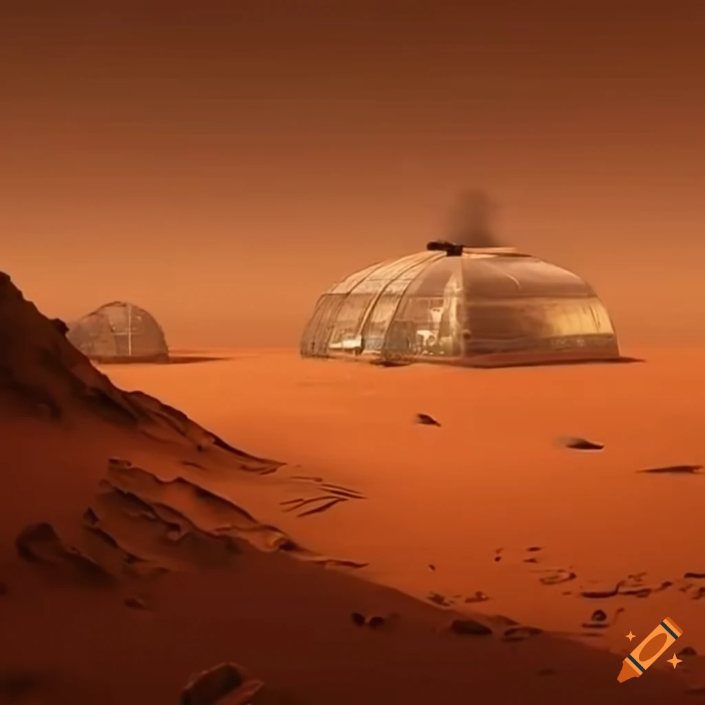 commercial cannabis greenhouse on Mars