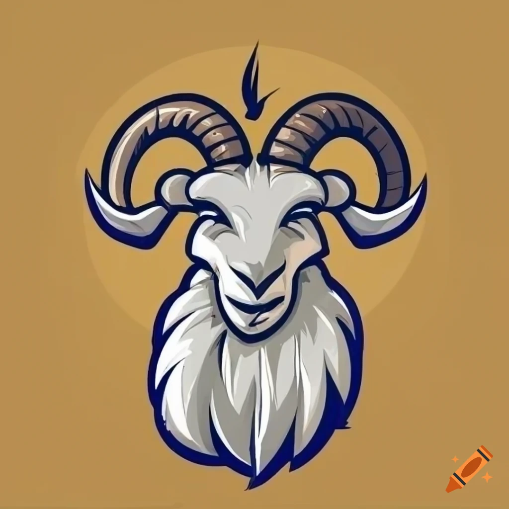 Cartoon Goat Mascot Logo On Craiyon