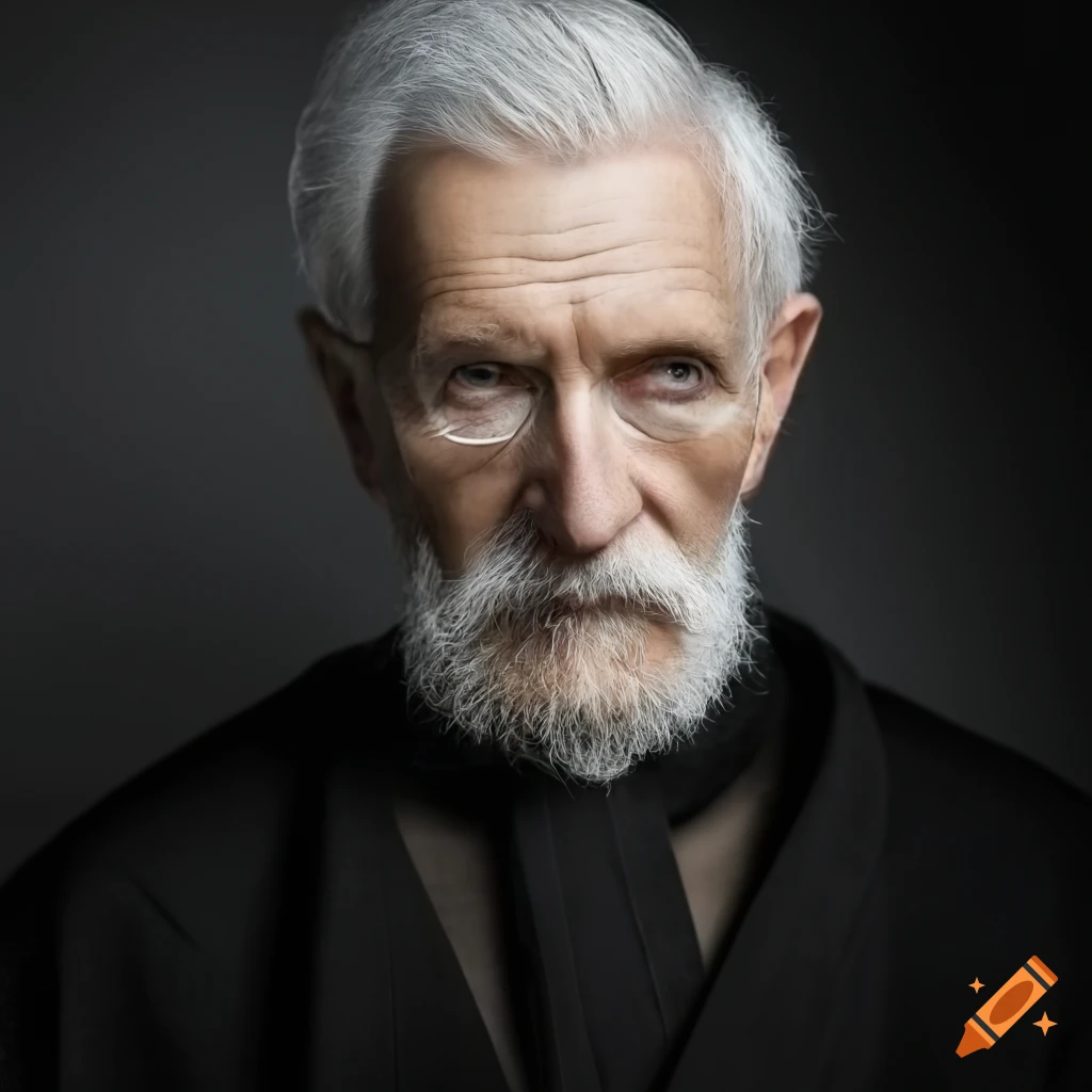 Portrait Of A Distinguished Elderly Man With Silver Hair And Blue Eyes portrait-of-a-distinguished-elderly-man-with-silver-hair-and-blue-eyes