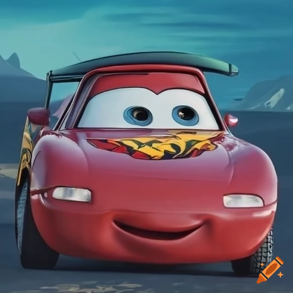 Character from cars movie based on mazda mx5 on Craiyon