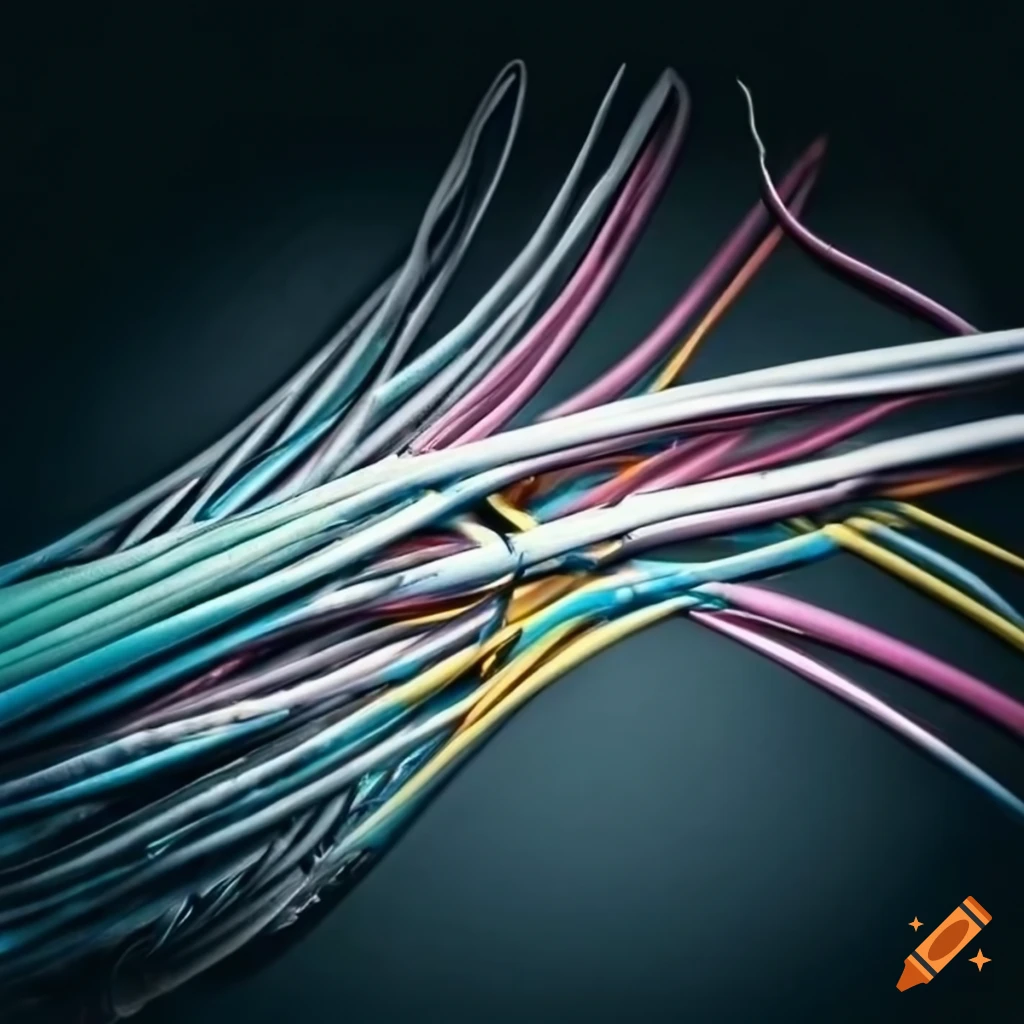 Closeup of cut wires on Craiyon