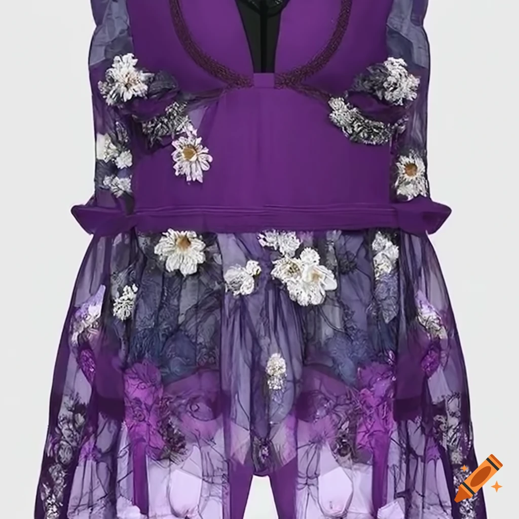 Render of a high-fashion playsuit with unique design elements