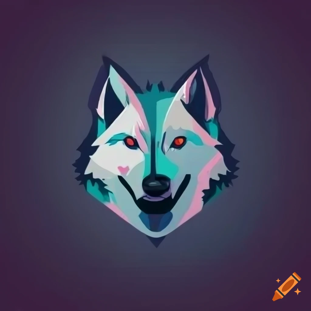 Wolf dog logo on Craiyon