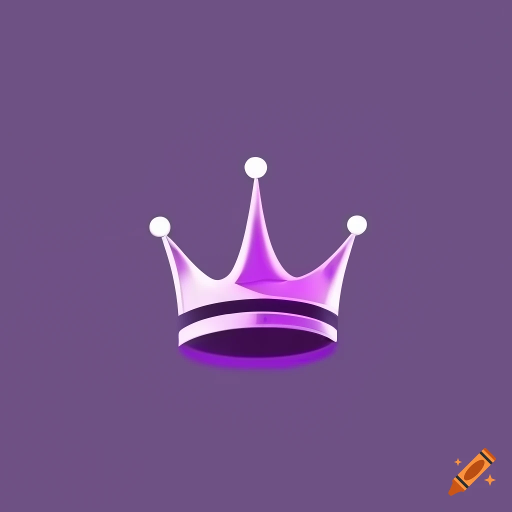 Purple crown logo design