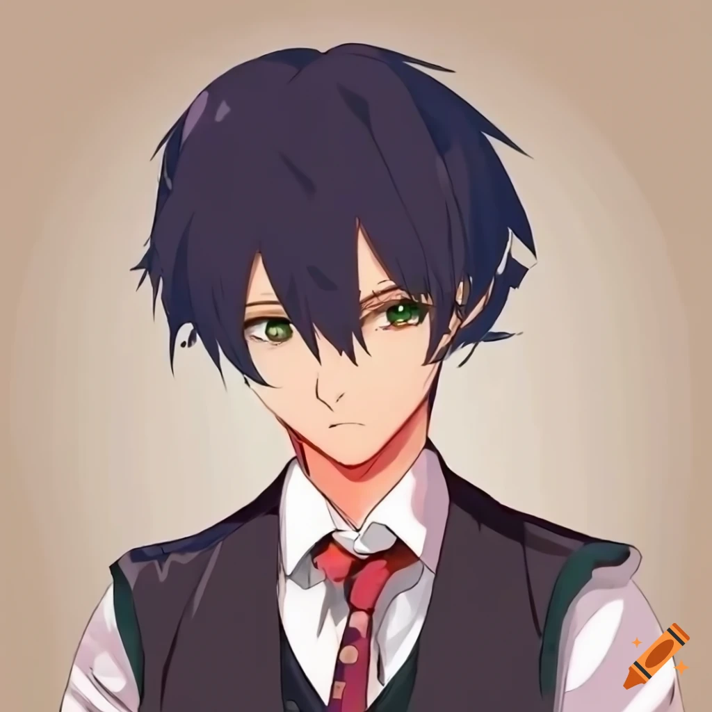 anime character in a stylish school uniform