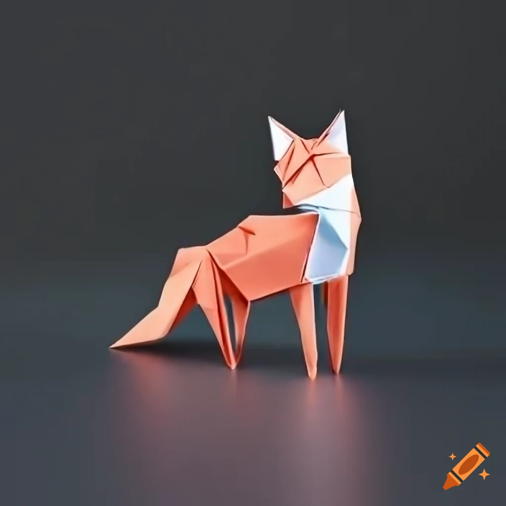 origami fox sculpture