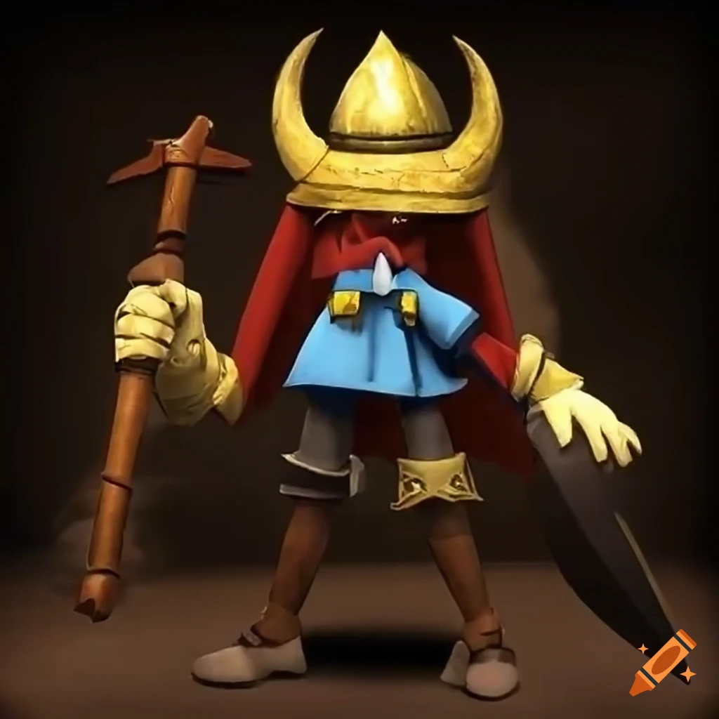 Klonoa cosplaying as a viking captain