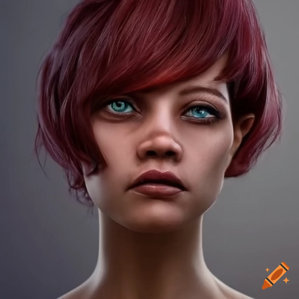 illustration of a maroon-haired alien woman