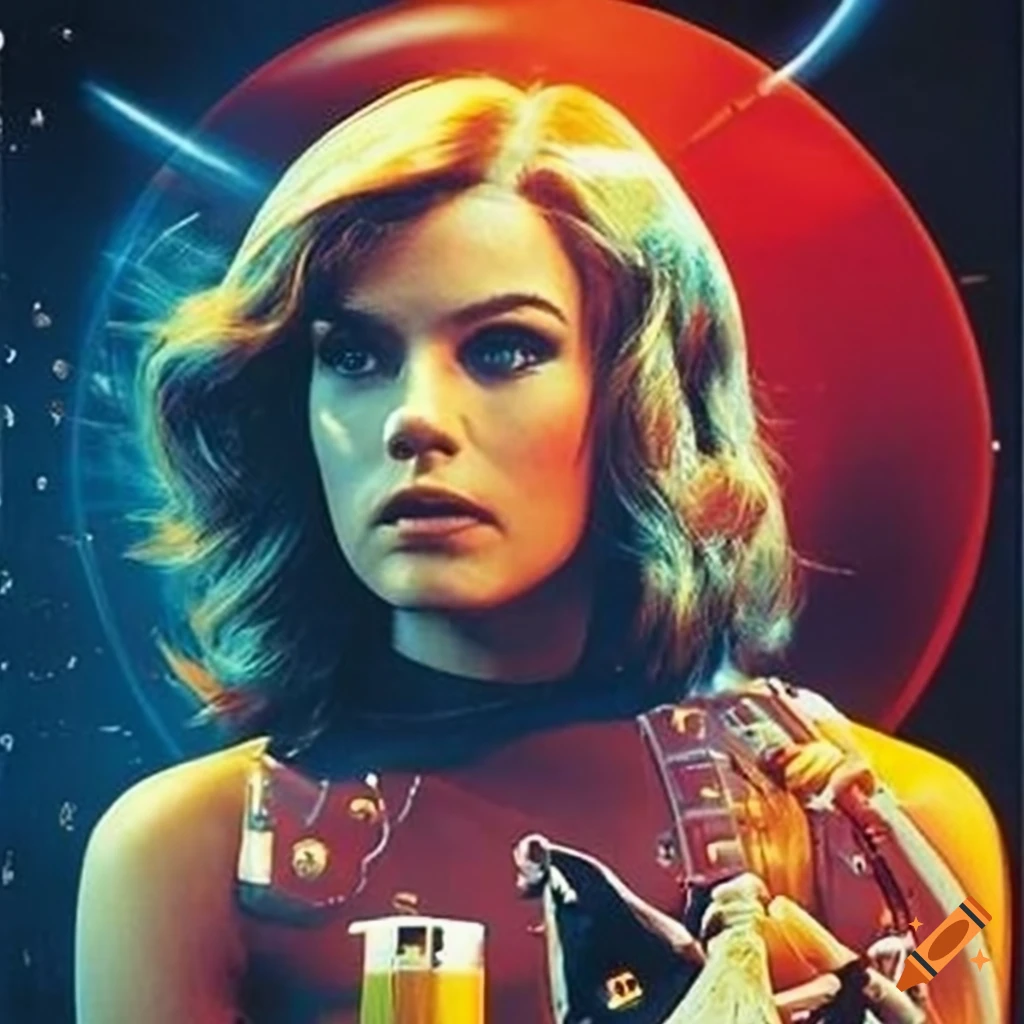 Poster of a 1970s scifi movie called "amazon prime" on Craiyon