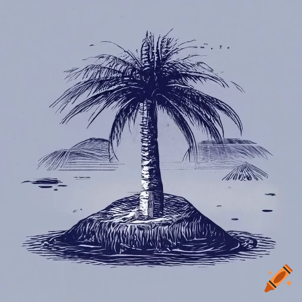 Detailed Antique Map Of A Mysterious Island On Craiyon