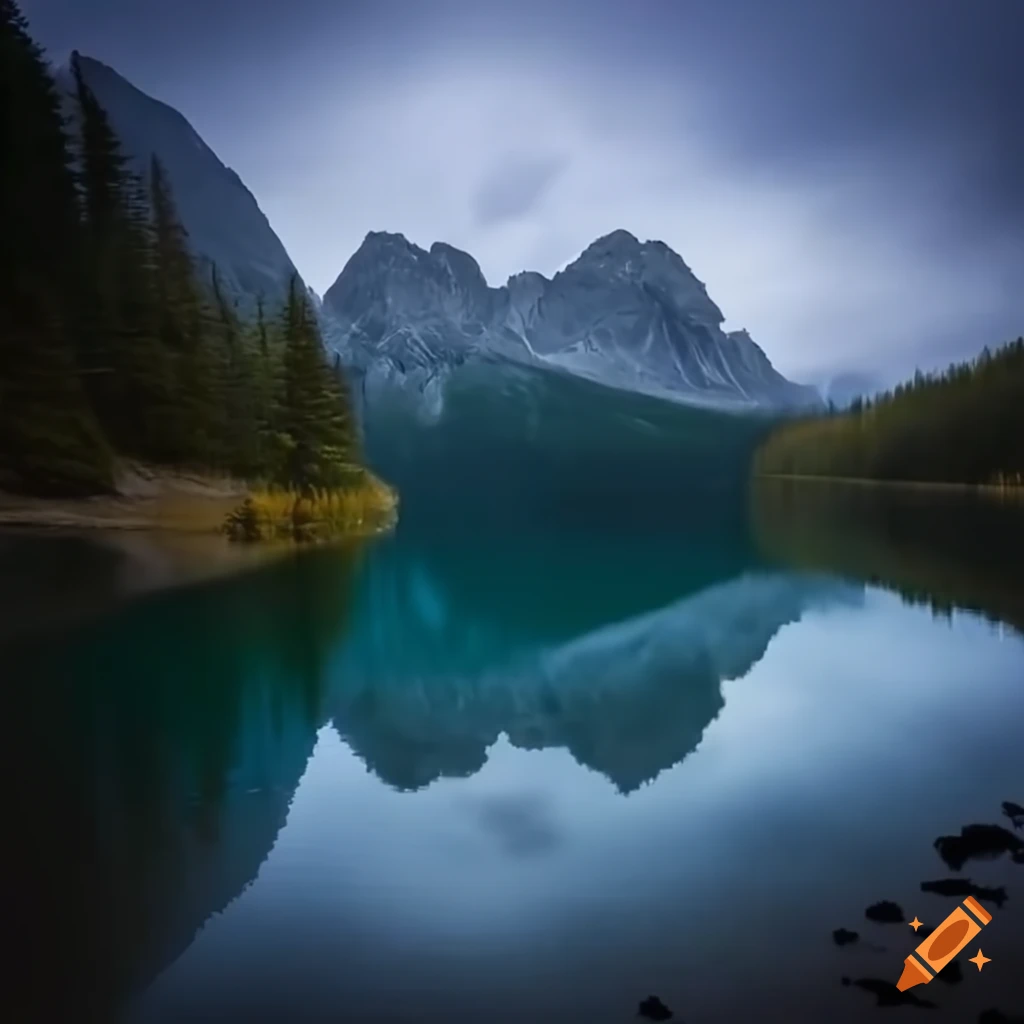 Mountain lake landscape