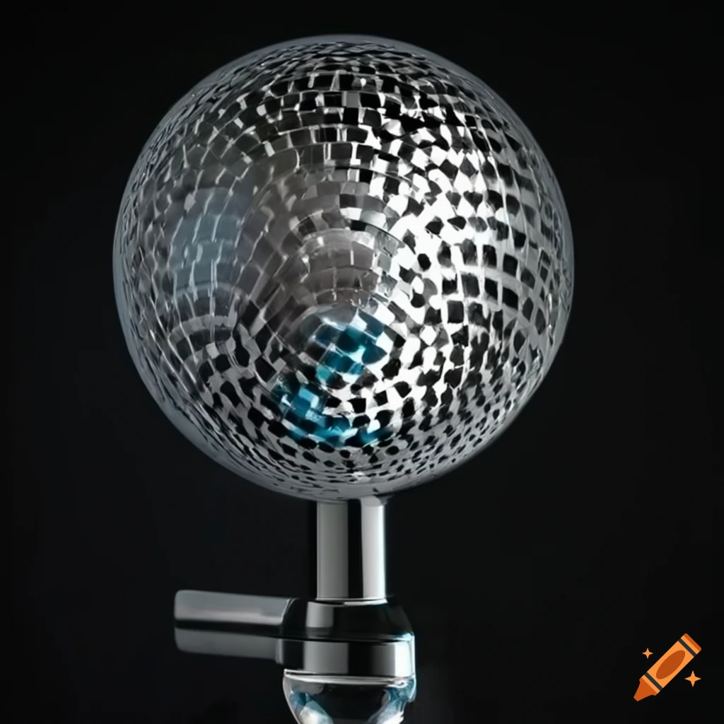 Disco ball designed showerhead for a fun bathing experience on Craiyon
