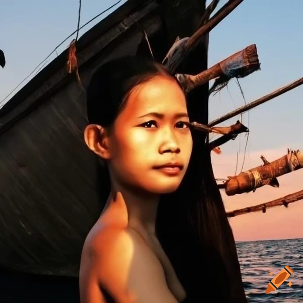 magazine cover featuring a girl from Kalimantan Tengah with a ship