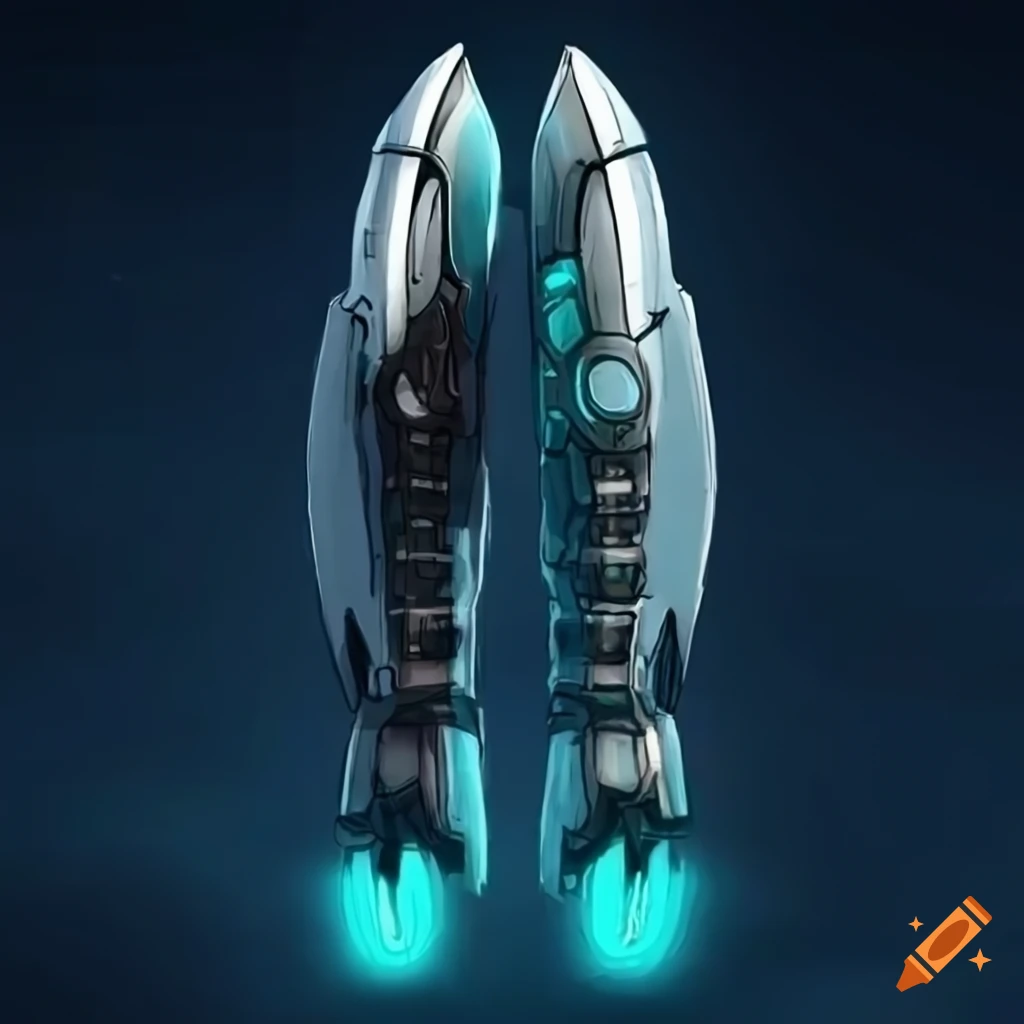 Futuristic rocket boots