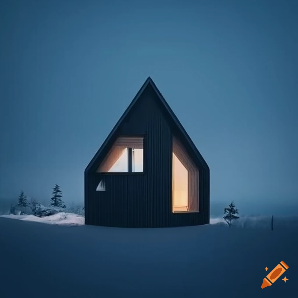 Visual Reference: Minimalist Nordic Tower Cabin Architecture On Craiyon