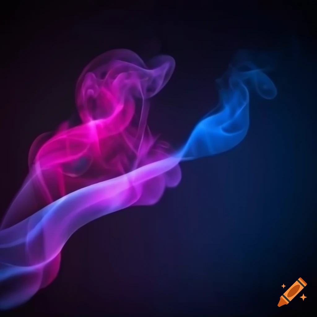 colorful smoke on a vibrant background