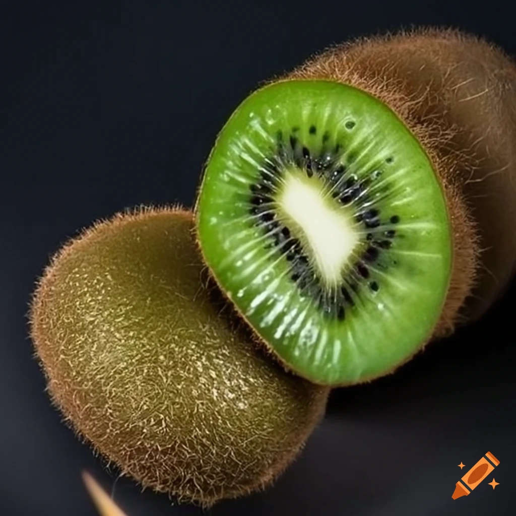 Photo of a fresh kiwi fruit on Craiyon