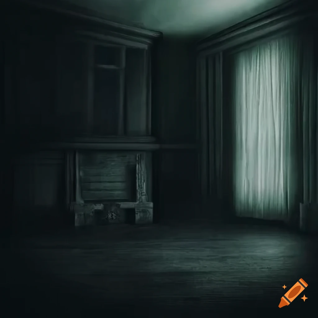 Ominous image of a dark, empty room