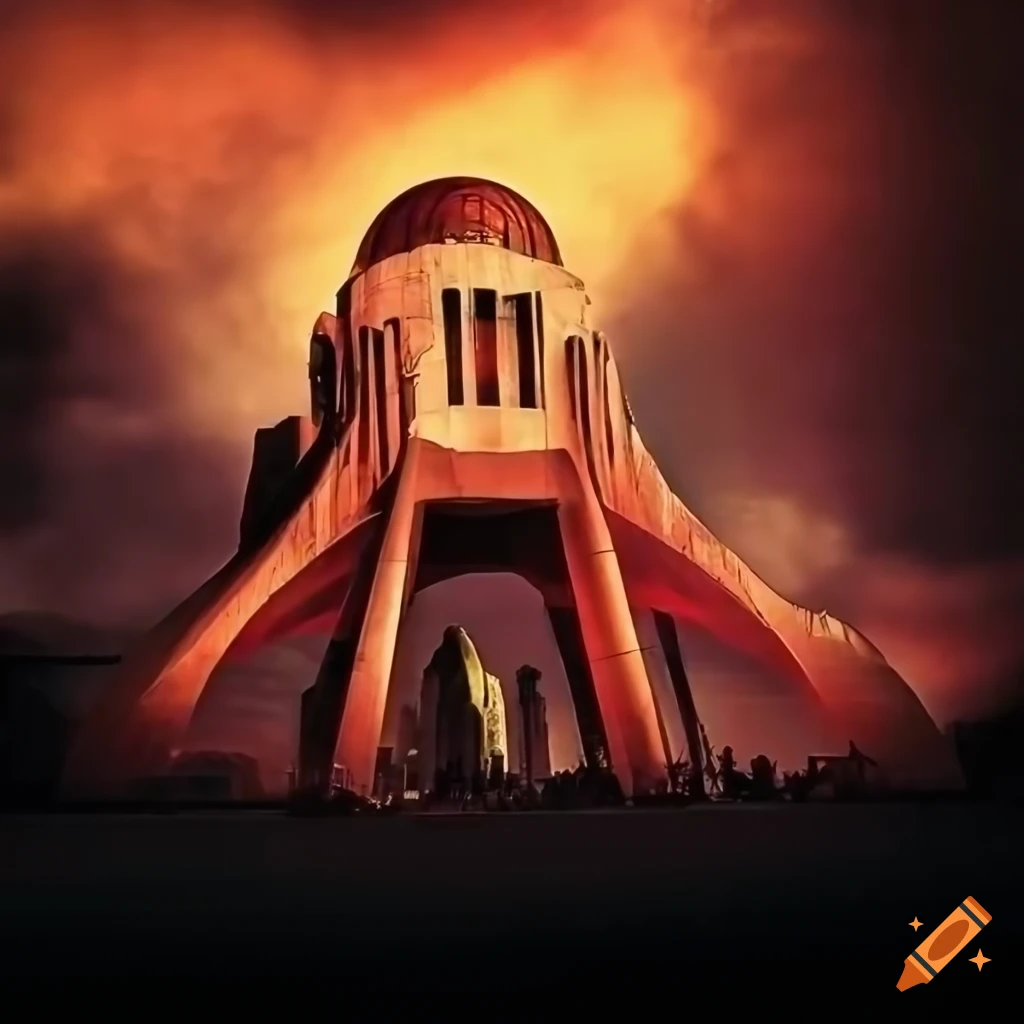 futuristic monument of the Revolution