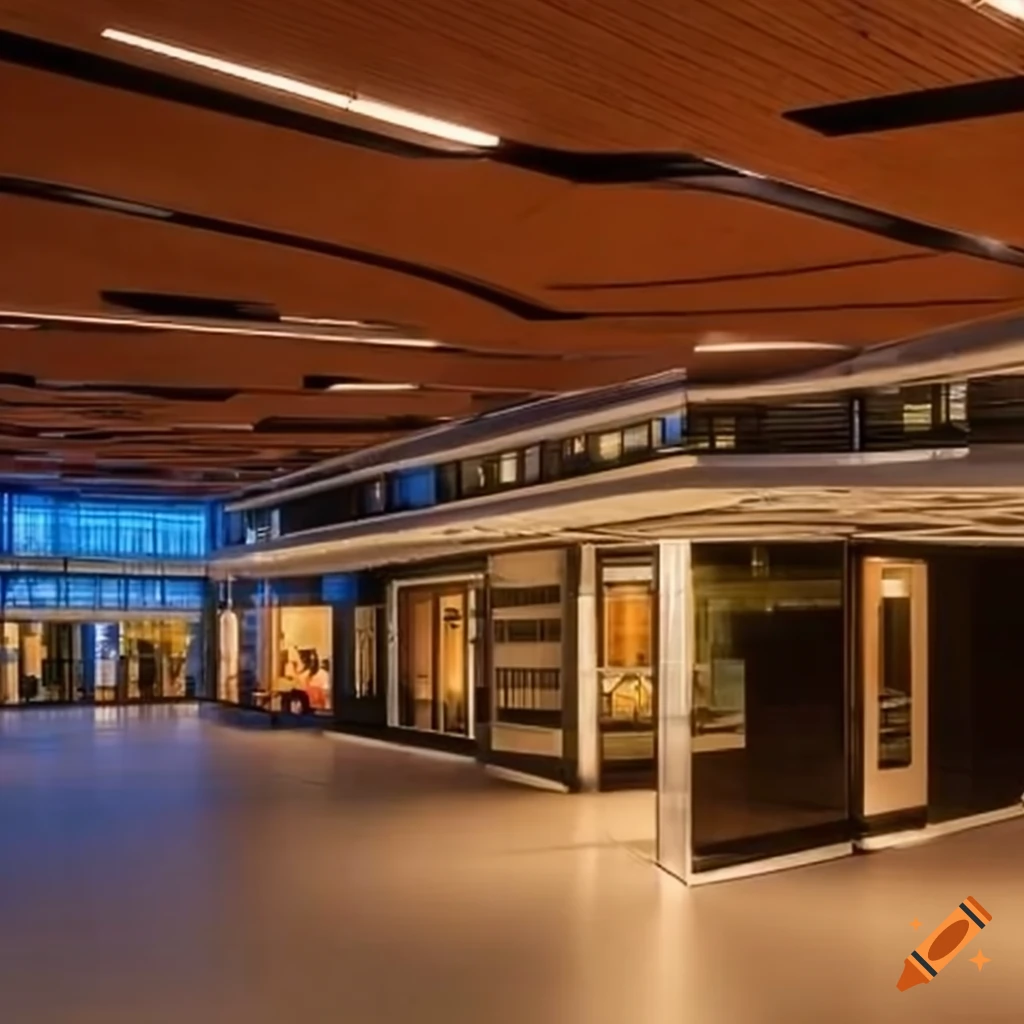 modern U-shaped market building
