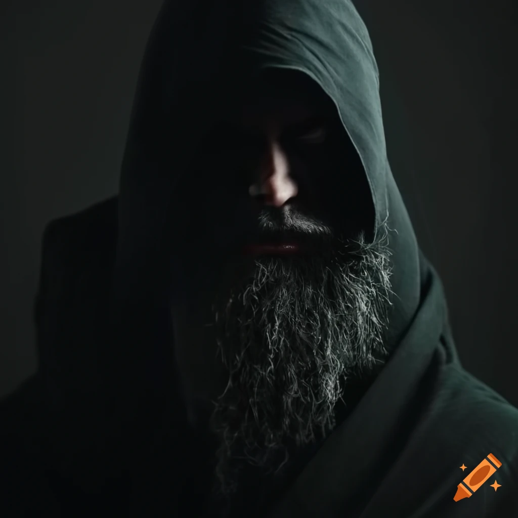 image of a hooded man with a long grey beard