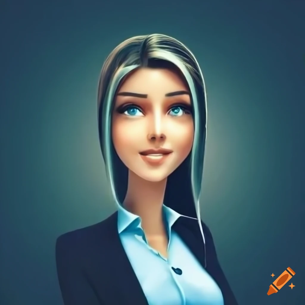 portrait-of-a-beautiful-office-woman-on-craiyon