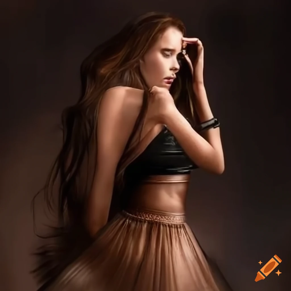 femme brune en bottes