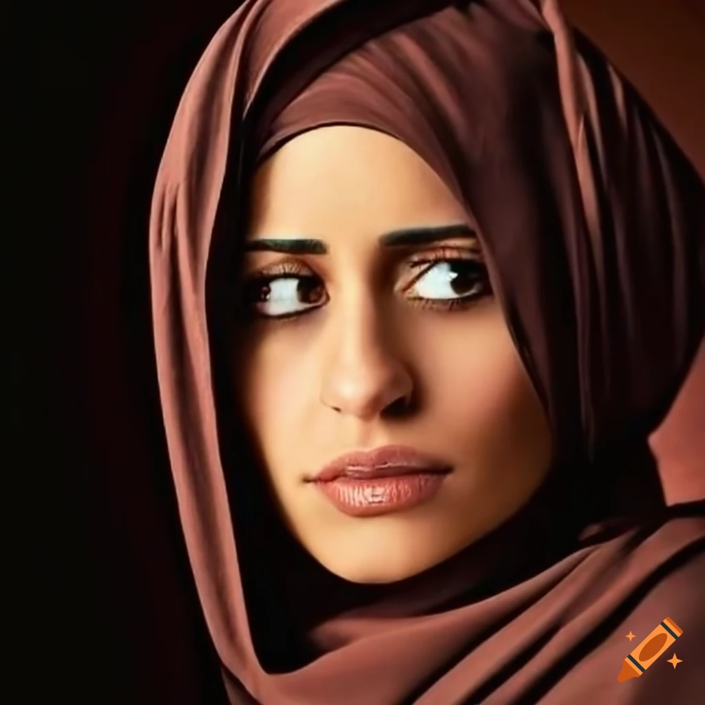 portrait of an arab woman lost in thought