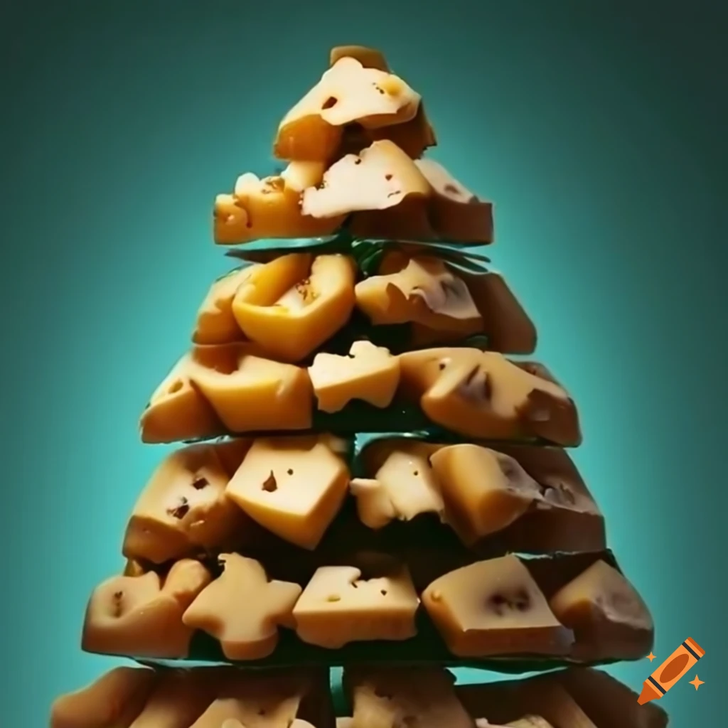 festive cheese Christmas tree