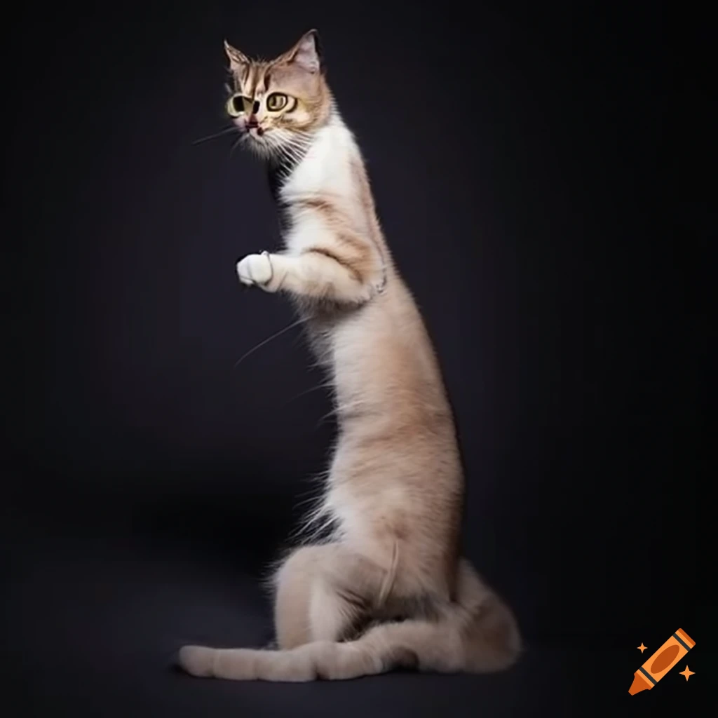 fashionable cat striking a pose