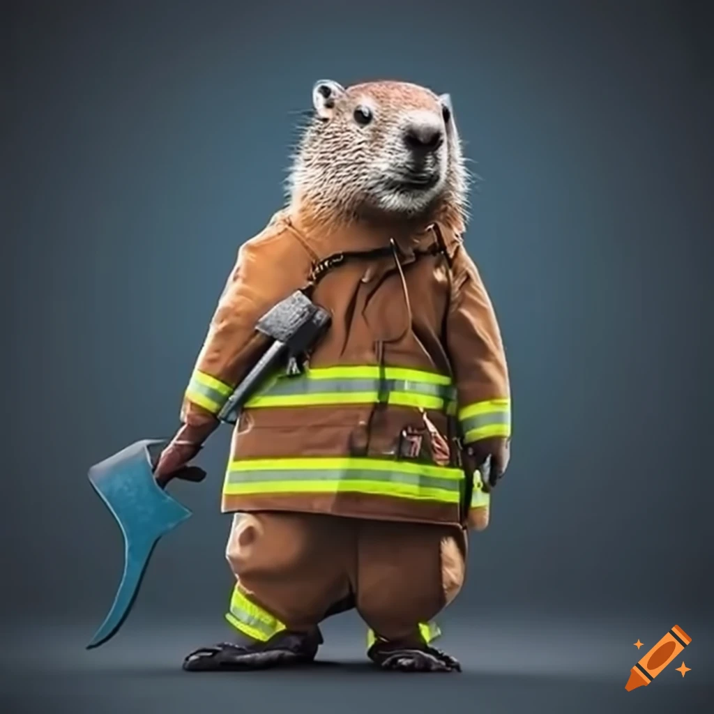 Firefighter Groundhog With A Helmet On Craiyon firefighter-groundhog-with-a-helmet-on-craiyon