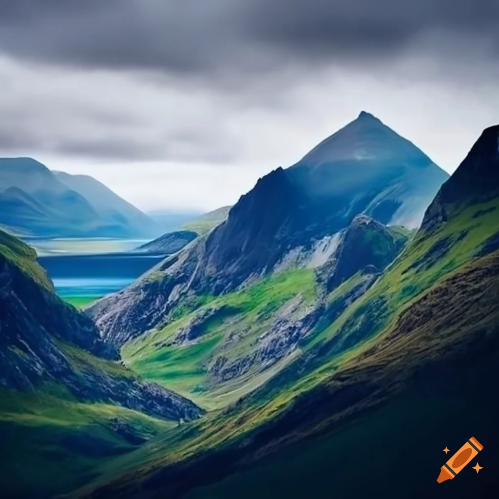 view of Scottish mountain range