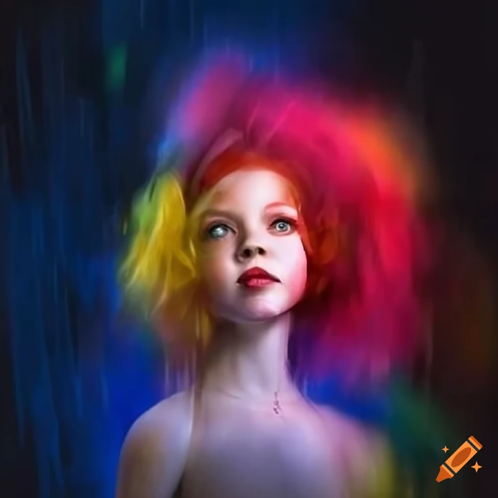 digital art of a girl performing in a circus