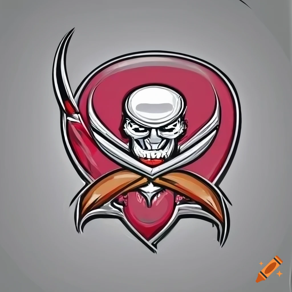 Tampa bay buccaneers cartoon logo on white background on Craiyon