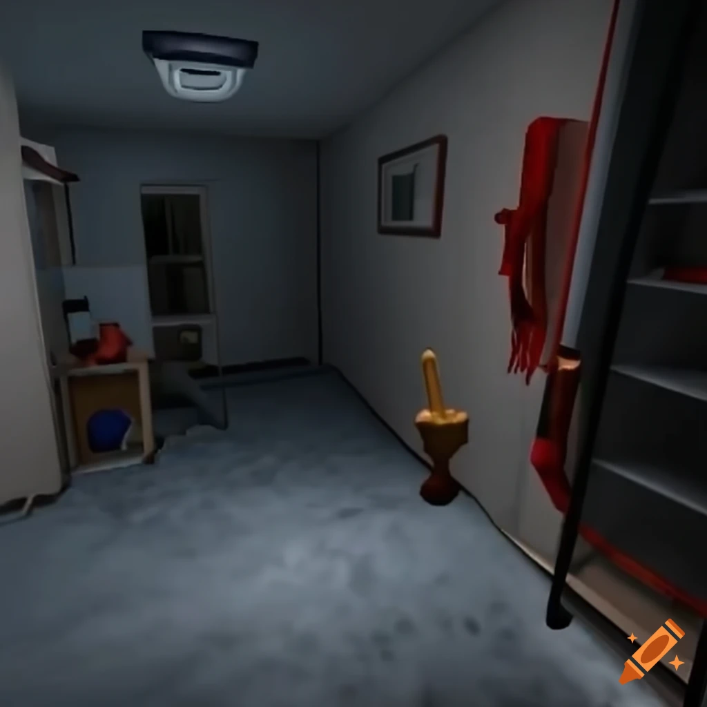 First person view of a cleaning simulation game on Craiyon