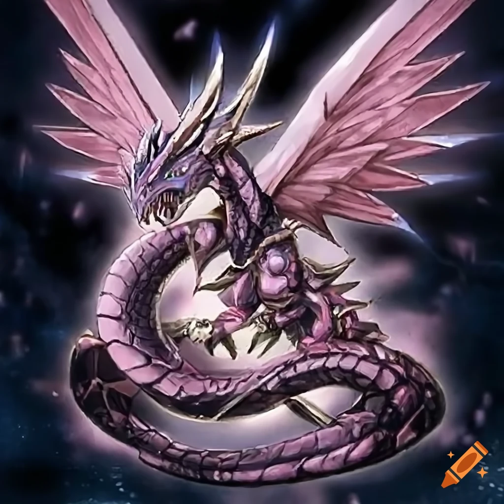 Yugioh card art of majestic jewel dragon on Craiyon